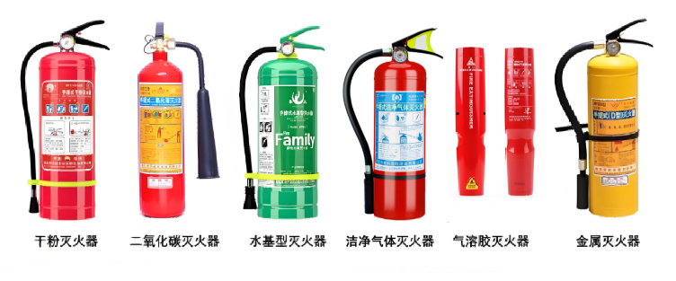 不同火災(zāi)類別的滅火器選用