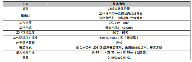 利達LD3600G總線短路保護器接線安裝技術